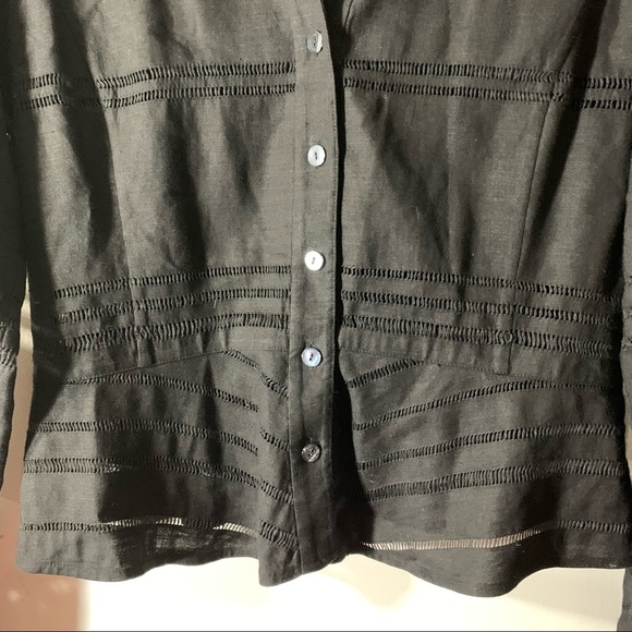 W by Worth Linen Bell Sleeve Blouse - Picture 4 of 8